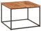 FineBuy Couchtisch 60x60x41 cm Massivholz Metall Sofatisch Wohnzimmertisch Akazie, Stubentisch Industrial Quadratisch, Holztisch Kaffeetisch Massiv, Tisch Wohnzimmer