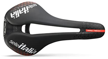 Selle Italia FLITE Boost PRO Team Kit Carbonio Superflow - Sella Leggera e Resistente, Foro Superflow, Binari in Carbonio, Comfort Estremo - Taglia S3, Nero