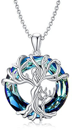 TOUPOP Mum Necklaces Birthday Gifts for Mother from Son Tree of Life Necklace for Mother and Daughter Necklace Jewellery for Mum Pregnancy Gifts for Women Christmas Gifts for Mum