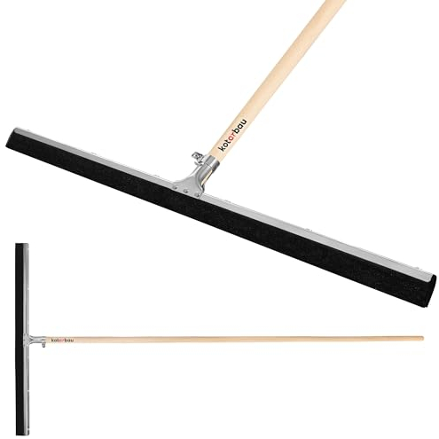 KOTARBAU® Escurresuelos con escobilla de Espuma 75 cm, Rasqueta de Aluminio con Mango de Madera, Limpiador de Suelo, Extractor de Agua, Deslizador de Agua, Rastrillo para Suelos, Limpiacristales
