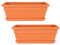 Jardinera Balcón, Maceta Rectangular 46 cm Largo Set 2 Unidades, 9 litros, Macetero Plástico