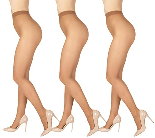 BANANALU Anti Laufmasche 30 Den Extra Matt Strumpfhose mit Tulle Effekt Reißfeste