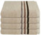 Schiesser Frottier Handtuch Skyline Color im 4er Set | 100% Baumwolle aus nachhaltiger Produktion | saugstark, weich, farbecht | 50x100cm | Sand