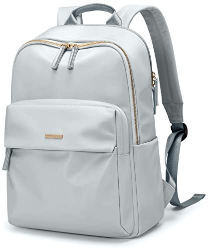 GOLF SUPAGS Laptop Backpack for Women Fits 16 Inch Notebook Casual Daypack Purse Work Travel College Bag (Pale Grey)