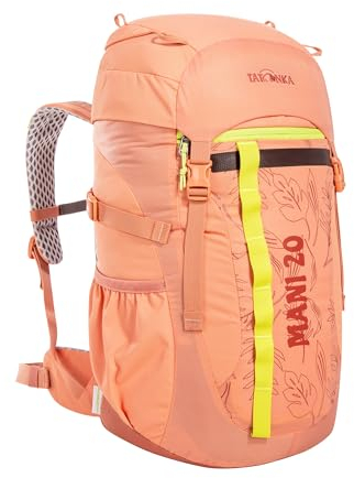 Tatonka Kinderrucksack Mani 20L - Rucksack für Mädchen und Jungen ab 10 Jahren - Inklusive Sitzkissen und mit Reflektoren für gute Sichtbarkeit - Aus recycelten Materialien - 20 Liter Volumen (apricot)