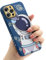 Yonds Queen for iPhone 15 Pro Cute Case, Cool Cartoon Astronaut Space Design Stylish Bumper Women Girls Protective Anti-Slip Shockproof Fashion Creative Case (Blue Telescope, iPhone 15 Pro)