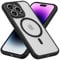 RALEAVO for iPhone 15 Pro Max Case Compatible with MagSafe, Military Grade Drop Protection Shockproof Case, Frosted Translucent Matte Slim Phone Case Cover for iPhone 15 Pro Max-Black (Magnetic)