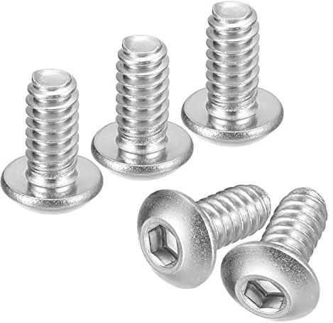 QUARKZMAN #10-24x3/8 Bouton Tête Douille Capuchon Vis, 50pcs 304 Inox Acier Fixations Hex Boulons, Complet Filetage Hexagonal Entraînement