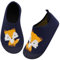 Kyopp Hausschuhe Kinder Junge Mädchen Pantoffeln Atmungsaktive Rutschfest Weich Barfussschuhe für Lauflernschuhe Kleinkinder Schuhe Kindergarten Unisex (Fuchs Marineblau 20/21EU)