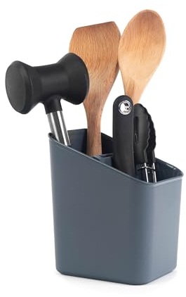 KADAX Cutlery Drainer Rack, Kitchen Drainer Basket, Cutlery Basket, Drain Holder, Cutlery Organiser, Cutlery Draining Stand, Drain Box (Dark Grey)