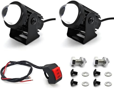 Laser LED Frontleuchten Motorrad, Roller, Quad, ATV 2 Stück