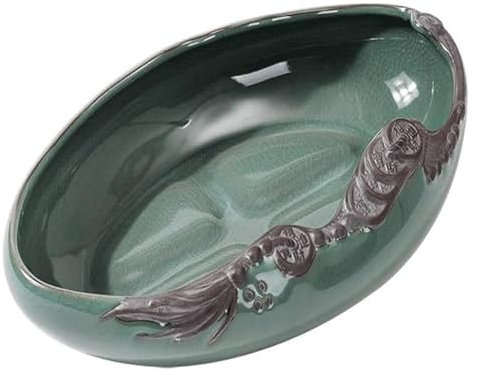 KUKUUU Pot de fleurs personnalité vert vase en céramique simple pot de fleurs intérieur ou extérieur accessoires en céramique pot de fleurs chinois moderne style série diable lierre ou herbes