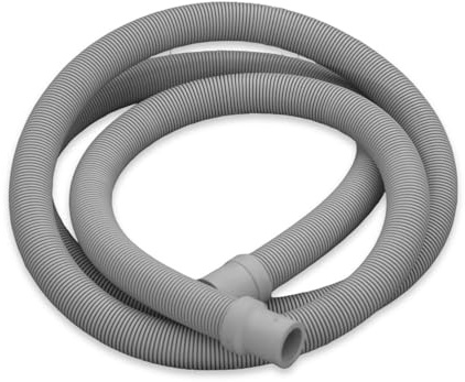 Premium Robuster Universal Abwasserschlauch/Ablaufschlauch für Waschmaschinen und Geschirrspüler - 2m, Grau
