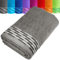 Lashuma Saunahandtuch 100x200 cm Grau, Lugano großes Badehandtuch XXL für Herren und Damen