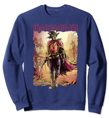 Iron Maiden - Piece of Mind Graphic Novel Stranger Navy Sweatshirt