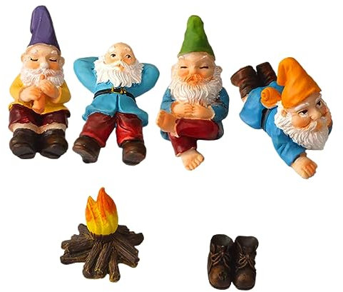 OFFSCH Mini Gartendekoration Aus Kunstharz Bezaubernde Kleine Gartenfiguren Als Dekoration Für Draußen Freche Mini Figuren Für Zuhause