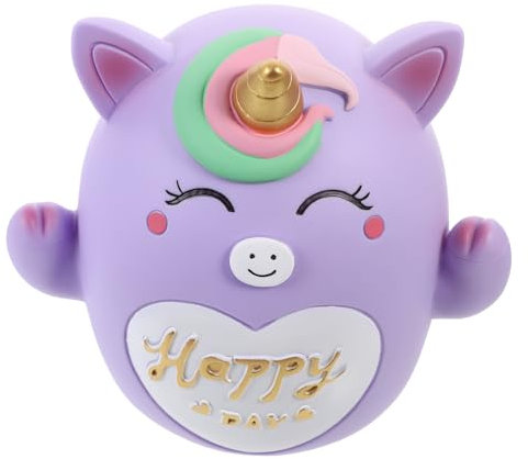 KONTONTY Box Einhorn Sparschwein Sparschweine Münzbank Münzspartopf Schöner Geldtopf Einhornförmiges Sparschwein Vinyl Geldtopf Cartoon Sparschwein Einhornförmiger Geldtopf Mädchen