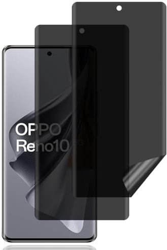 BCHKLAI Protector Pantalla Privacidad para Oppo Reno 10 5G [2 Piezas], Antiespia Película TPU Flexible, Anti-Rasguños, Sin Burbujas, Anti-Espía Protector Pantalla para Oppo Reno 10