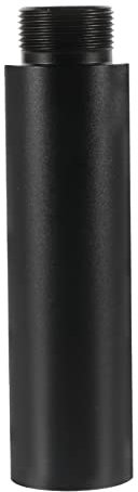 NULYLU 5/8 Inch Black Microphone Rack Extension Tube Metal Mic Stand Arm Support Rod for Studio and Live Performance