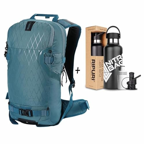 Nitro, ROVER 14 SET mit Ripuri 600 ml Flasche & Filter, Snowboardrucksack Tourenrucksack Bikerucksack, 14L, ARCTIC