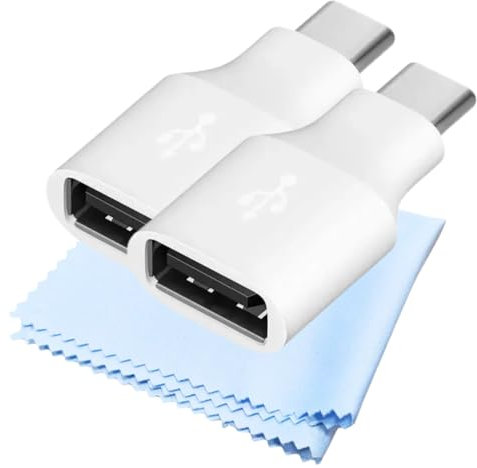 GreenMingle USB C to USB Adapter 2 Pack, USB Type-C to USB-A OTG Adapter, Compatible with MacBook Pro 2021, MacBook Air 2020, Samsung Galaxy (Grey)