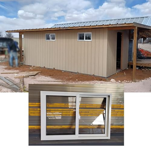 Vibeo Finestra Finestre Alte 30-71 Cm, Bianche, Finestre Antitempesta Esterne E Interne per Soppalco Pollaio Seminterrato, Finestre Scorrevoli Personalizzabili con Zanzariere(16x12in/40x30cm)