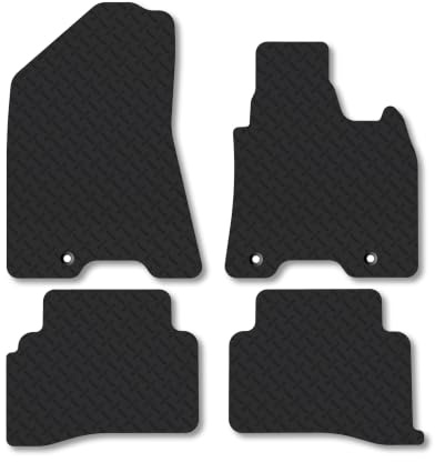 Fits Kia Sportage (2016-2022) 5mm Rubber Car Mats | Heavy Duty Rubber Tailored Fit Floor Mats Full Coverage Durable Waterproof Accessories Easy Clean Anti Slip Made in the UK
