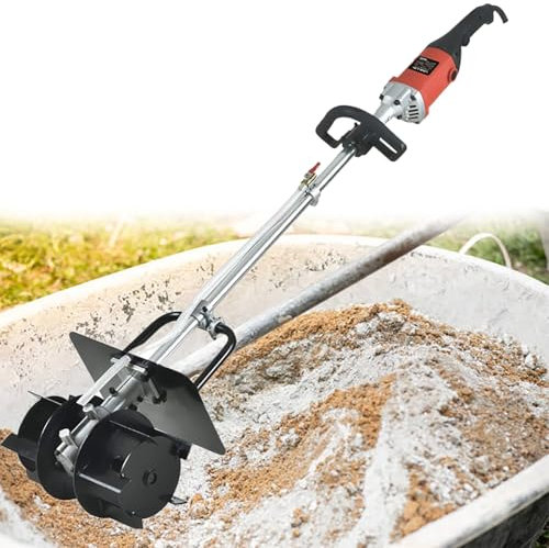 GESAIDES Cement Mixer, Handheld Electric Concrete Mixer, Portable Mortar Mixer with 6 Adjustable Speed, Mud Mixer, for Mixing Mud, Cement, Mortar, Paint, Fodder