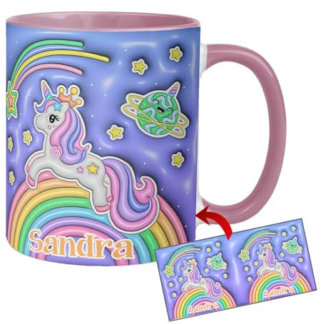 Kembilove Taza personalizada | Taza unicornio | Tazas con frases motivadoras | Tazas con nombre personalizado | Regalor originales unicornio