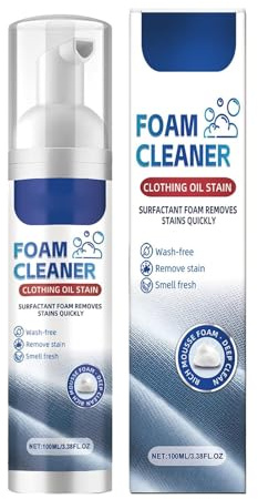 KOAHDE Nettoyant en Mousse Sèche,Agent de à Sec pour Doudoune,100ML,Enlever les Taches Tenaces Menthe Nettoyage Linge Décontaminant Nettoyant