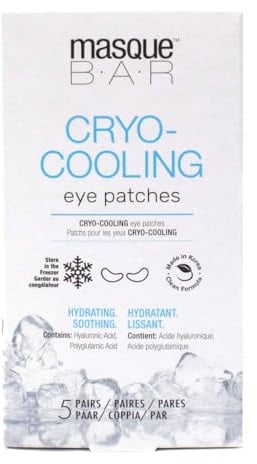 masque BAR Cryo-Cooling Eye Patches with Hyaluronic & Polyglutamic Acid - 5 Pairs