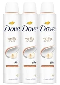 Dove Vanilla Deodorant Spray 3 Pack, Antiperspirant 200ml, 48h Protection - Dove Autumn Scents