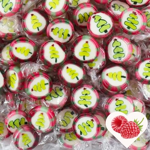 EinsSein Weihnachtsbonbons Tannenbaum grün-rot 5kg | Handgemachte Rocks Bonbons | Mini Süßigkeiten & Kleinigkeiten für Adventskalender Nikolaus & Wichtelgeschenke | Alternative zu Schokolade