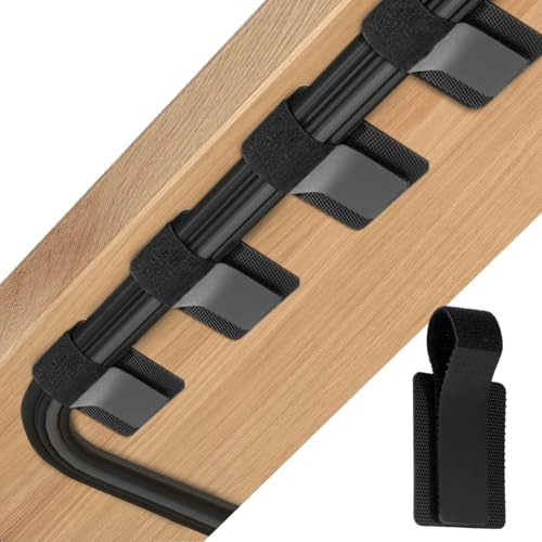 BESPOTCL 50 Stück Selbstklebende Kabelhalter, Kabelmanagement Schreibtisch, Verstellbare Klettband Kabelbinder, Wiederverwendbare Kabelclips, Ultra-Haftung Kabelorganizer für Büro, Zuhause, Elektronik