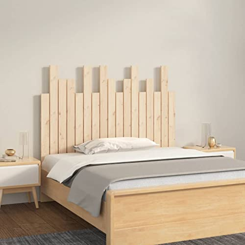 RCODSSK Wand-Kopfteil aus Massivholz Kiefer mit Holzlatten unterschiedlicher Länge für Bett ohne Kopfteil