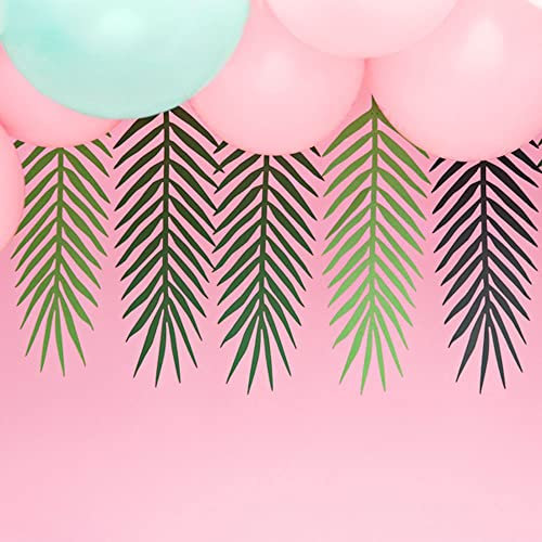 Girlande Aloha 35x125cm - Palmenblätter Deko Girlande Geburtstag Hochzeit Tropical Party - DIY Set Hängedeko mit tropischen Blättern - Grün