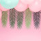 Girlande Aloha 35x125cm - Palmenblätter Deko Girlande Geburtstag Hochzeit Tropical Party - DIY Set Hängedeko mit tropischen Blättern - Grün