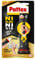 Pattex Ni Clou Ni Vis Click & Fix, colle de fixation sous forme d'applicateur pré-dosé, jusqu'à 20 doses, colle rapide sur tous matériaux, colle blanche, 30 g