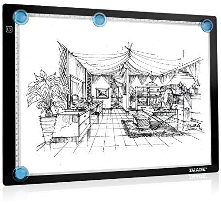 Magnetisch A3 LED Leuchttisch, AGPtEK Leuchtpad Leuchtplatte für Zeichnen, 46.5cm/18.3inch x 33.7cm/13.26 inch A3 Größe 7mm Ultradünn, Stufenlose Helligkeitsregelung mit Speicherfunktion -MEHRWEG