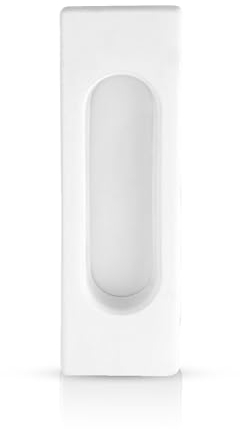 JUVA Schiebetür Griff aus Metall [VERSENKT] Griffmuschel Schiebetür Weiß matt beschichtet I Muschelgriff eckig 125x40 mm I Möbelgriff zum Einlassen I Griffmulde Schiebetür Griffmuschel