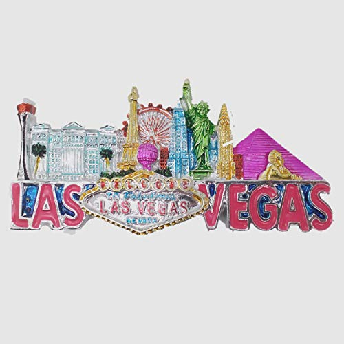 Kühlschrankmagnet, 3D, berühmter Casino Las Vegas Nevada, USA, Souvenir, Geschenk, Heim- und Küchendekoration, Magnetaufkleber, Amerika-Kühlschrank-Magnet-Kollektion