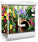 banjado® Burgwächter Briefkasten Weiß 38x39x12cm mit Motiv Gartenfreude/Briefkasten mit Zeitungsfach/Briefkasten mit Zeitungsrolle/Postkasten inkl. Montagematerial & 2 Schlüsseln