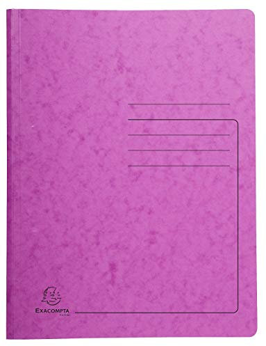 Exacompta 240227E Spiralhefter aus extra starkem Colorspan-Karton für DIN A4 24 x 32cm bedruckt bis zu 300 Blatt rosa Hefter ideal für Büro und Schule