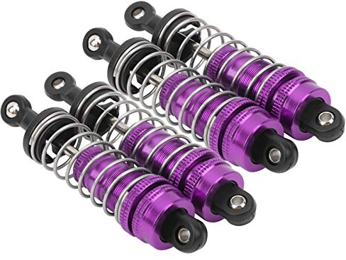 4 Stück RC Car Stoßdämpfer Dämpfer, langlebiger Stoßdämpfer Dämpfer RC Upgrade Ersatzzubehör für WLtoys 144001 1/14 RC Car(Lila)