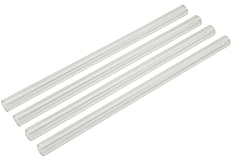 FMprofessional Glas-Trinkhalme Ø8x150 mm, Mehrweg-Trinkhalme aus Glas, wiederverwendbare Strohhalme, nachhaltige Trinkröhrchen, umweltfreundliche Getränkehalme, Menge: 1x 30 Stück