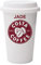 Giftme Costa Coffee Personalised, Dual Wall Eco Insulated White Ceramic Travel Mug with White Lid, Reusable Keep Cup