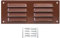 H&C VENT Brown 260 x 105 mm Ventilation Grille │ Metal Vent Cover with Insect Protection │ Extractor Air Vents Covers for Inside Outside use │ Duct Pipe Grilles For External Internal Wall Door Window