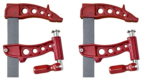Piher Maxipress R Schraubzwinge | 2er Set | Hochleistungszwinge | 1000kg Spannkraft | geschütztes Gewinde | ideal zum Schweißen | Ausladung 16cm (150 cm)