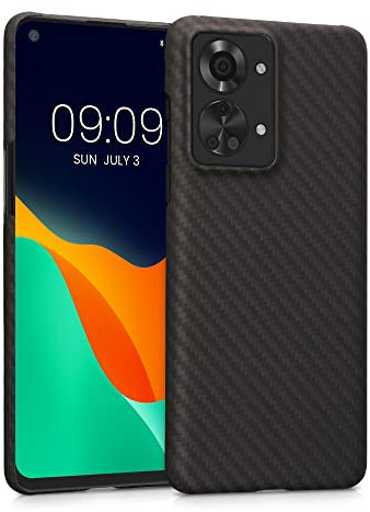 kalibri Schutzhülle kompatibel mit OnePlus Nord 2T 5G - Hülle Aramid - Handy Cover Case Handyhülle Schwarz matt