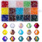 MissAudrey 900 Stück 6mm Facettierte Glasperlen, Kristall Doppelkegel Perlen, AB Farben Glasschliffperlen Perlen für DIY Schmuck Armbänder Herstellung Basteln mit Kunststoff Aufbewahrungsbox